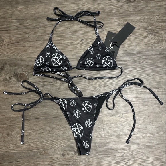 Dolls Kill Other - NWT Dolls Kill / Widow Pentagram Summer Bikini Set